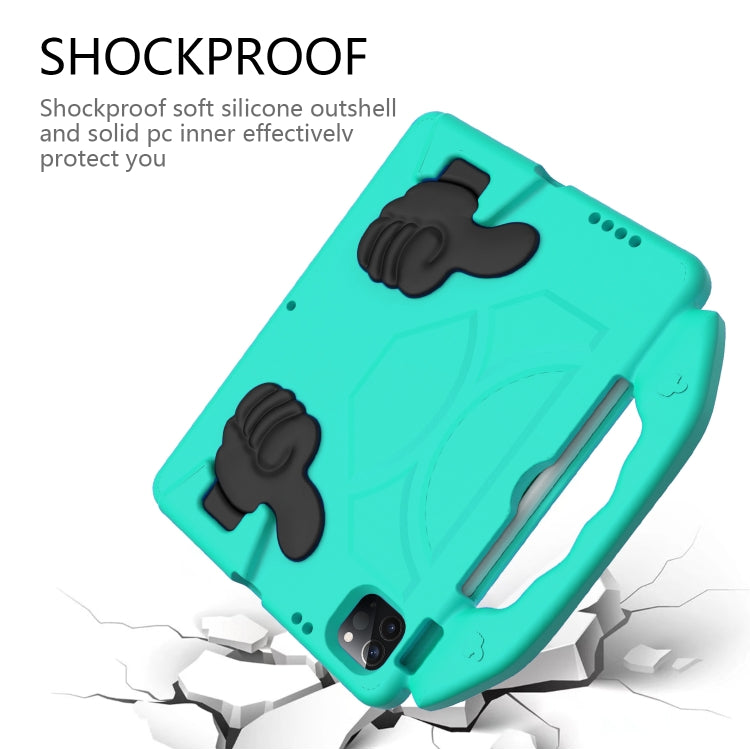 For iPad Pro 11 2020 EVA Shockproof Tablet Case with Thumb Bracket (Glacier Green)
