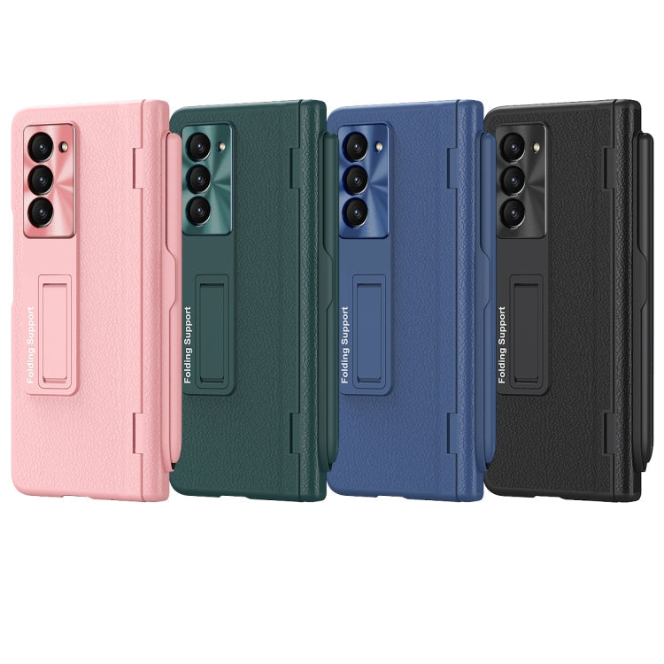 For Samsung Galaxy Z Fold5 5G Integrated Folding Hinge Leather Phone Case, No Pen(Black)