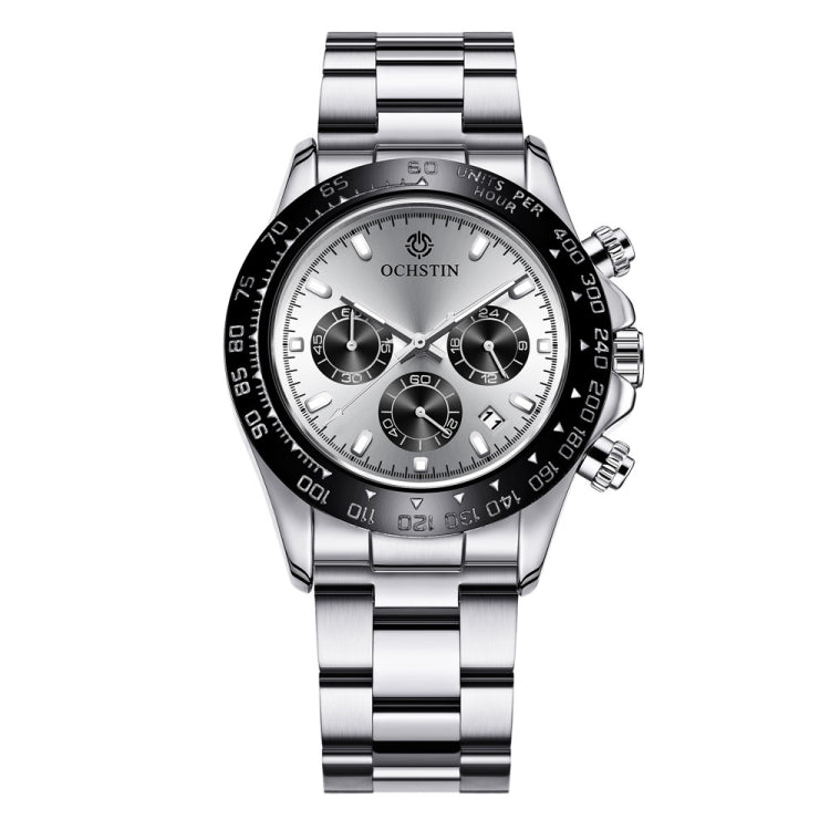 OCHSTIN Augusten 6103B Multi Function Quartz Watch Sports luminous Waterproof Watch Calendar Steel Band Men Watch