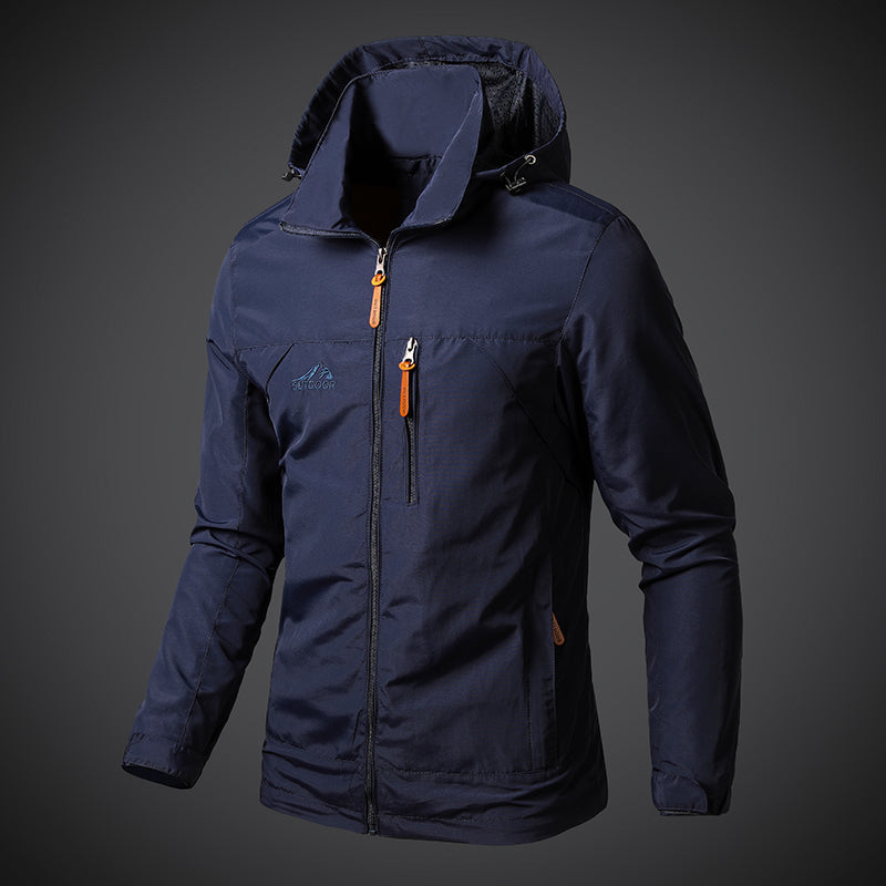 Men’s Waterproof Windbreaker Jacket with Hood – Outdoor & Casual Smart