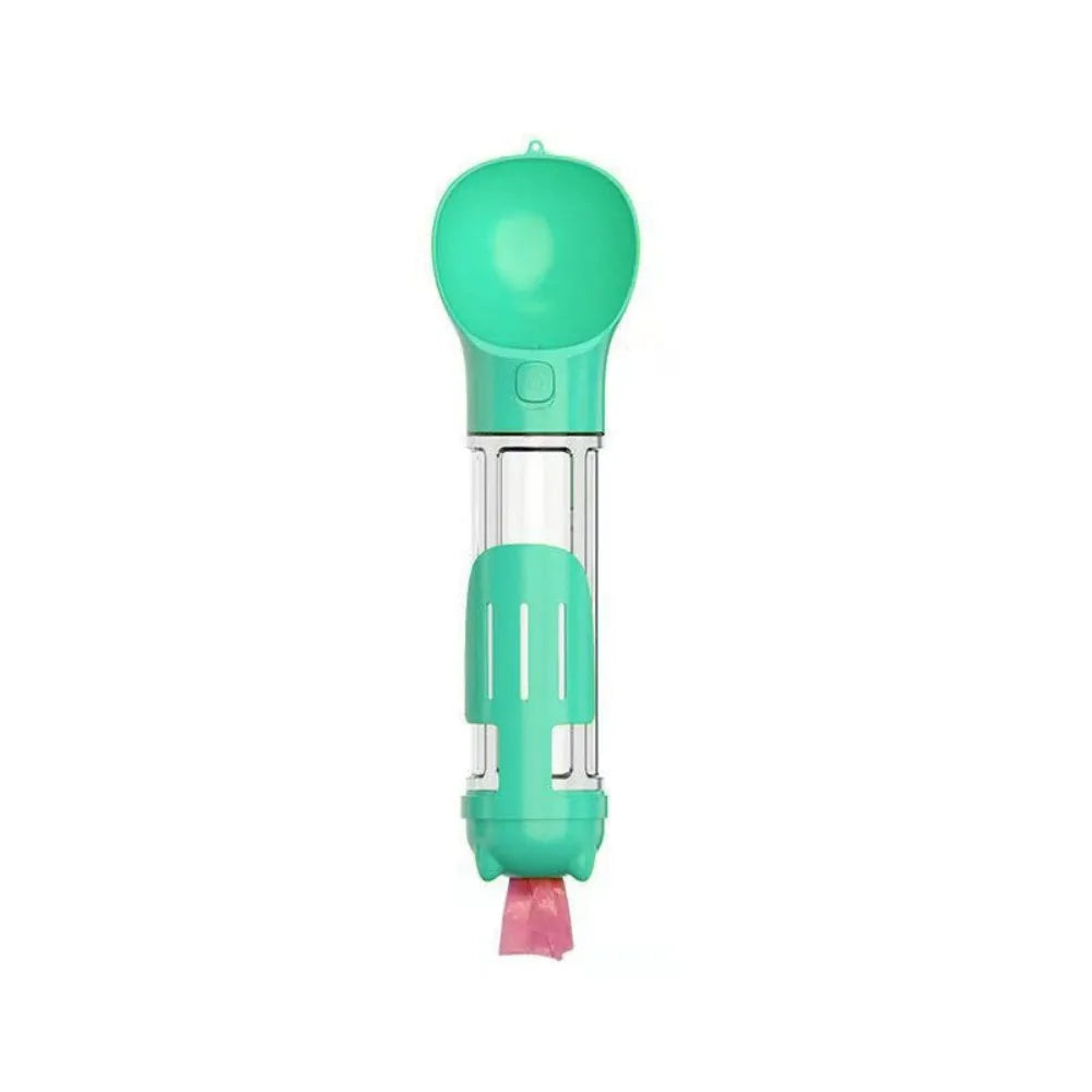 300/500ml Pet Water Food Dispenser 3 in 1 with Trash Bag Box and Shovel Pet Dog Water Bottle Leak Proof Dog Food Feeder
