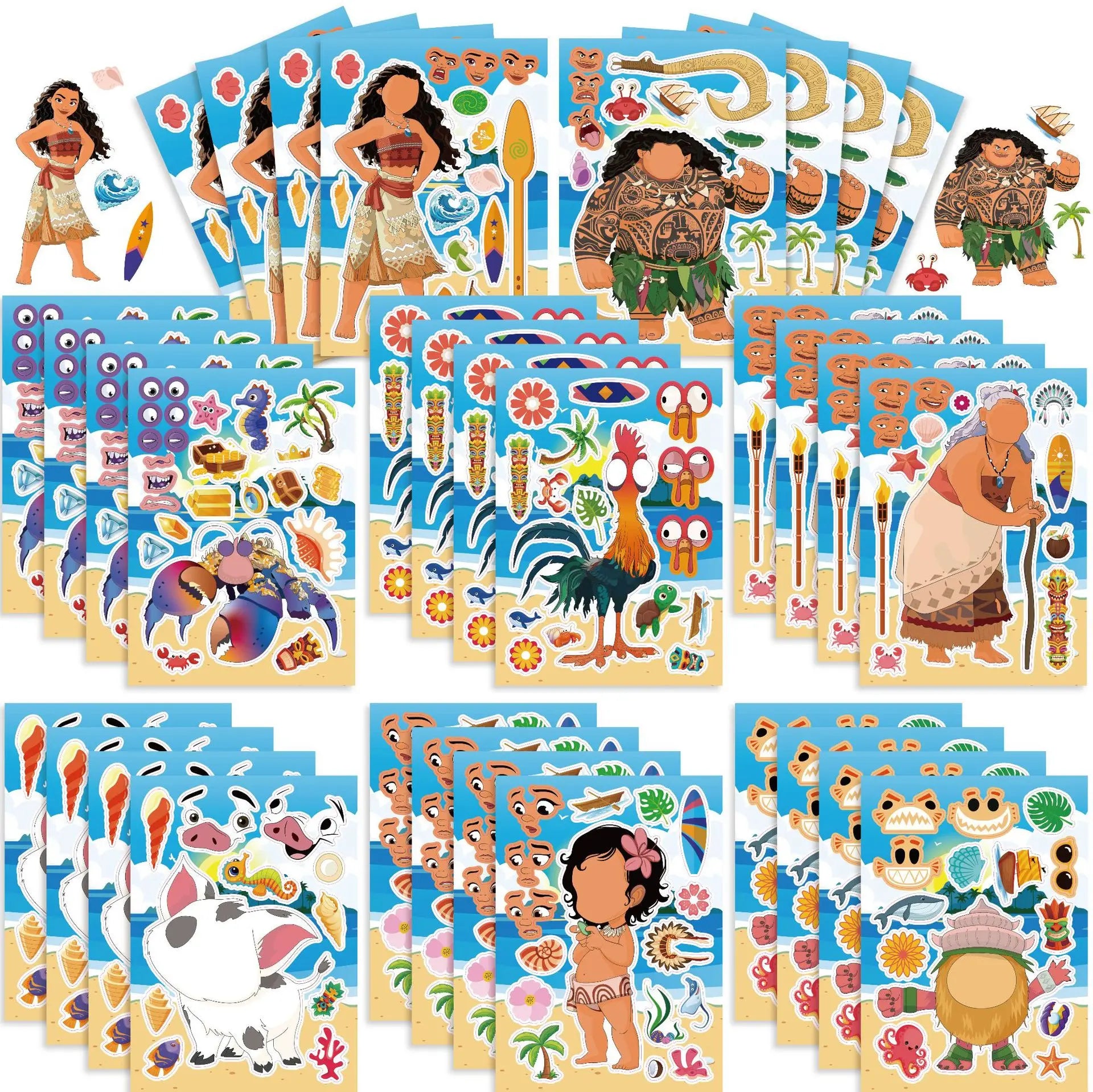 Moana Birthday Party Gift Supplies Party Favor Slap Bracelets Stickers Paper Bags Gifts Bag Goody Bag Pinata Fillers Baby Shower