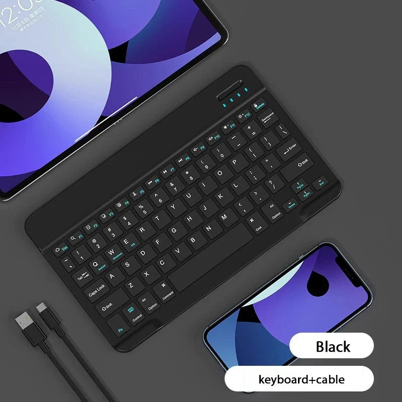 10 inch Magnetic Tablet Keyboard for iPad 2024 10.9 11 10.2 Bluetooth Rechargeable Keyboards for Xiaomi 6 Huawei Matepad 11.5