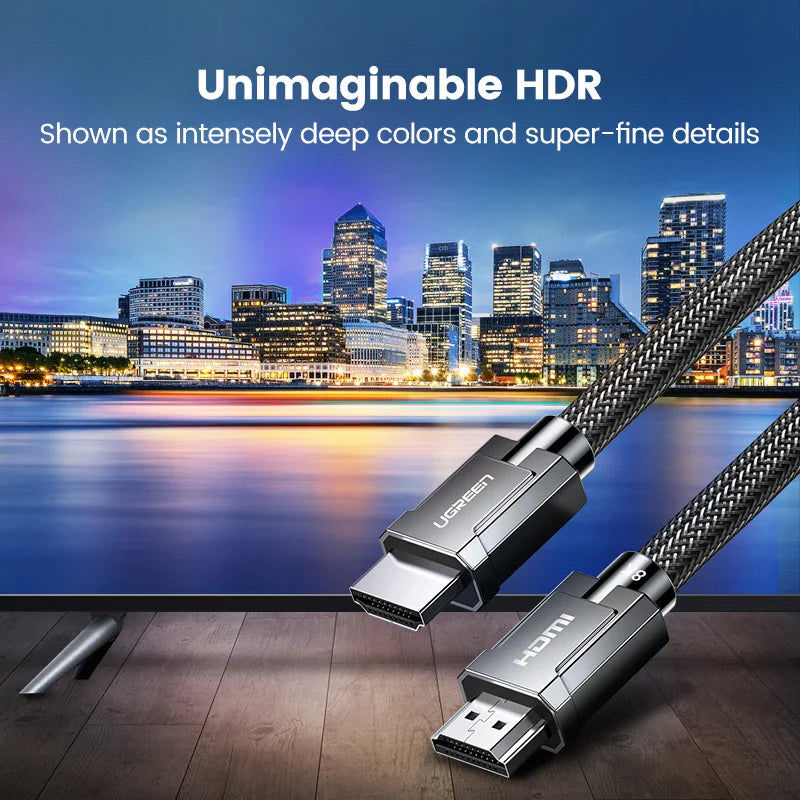 UGREEN 8K HDMI-Compatible Cable for Xiaomi TV Box PS5 USB Ultra High Speed Certified 8K@60Hz Cable 48Gbps eARC Dolby Vision