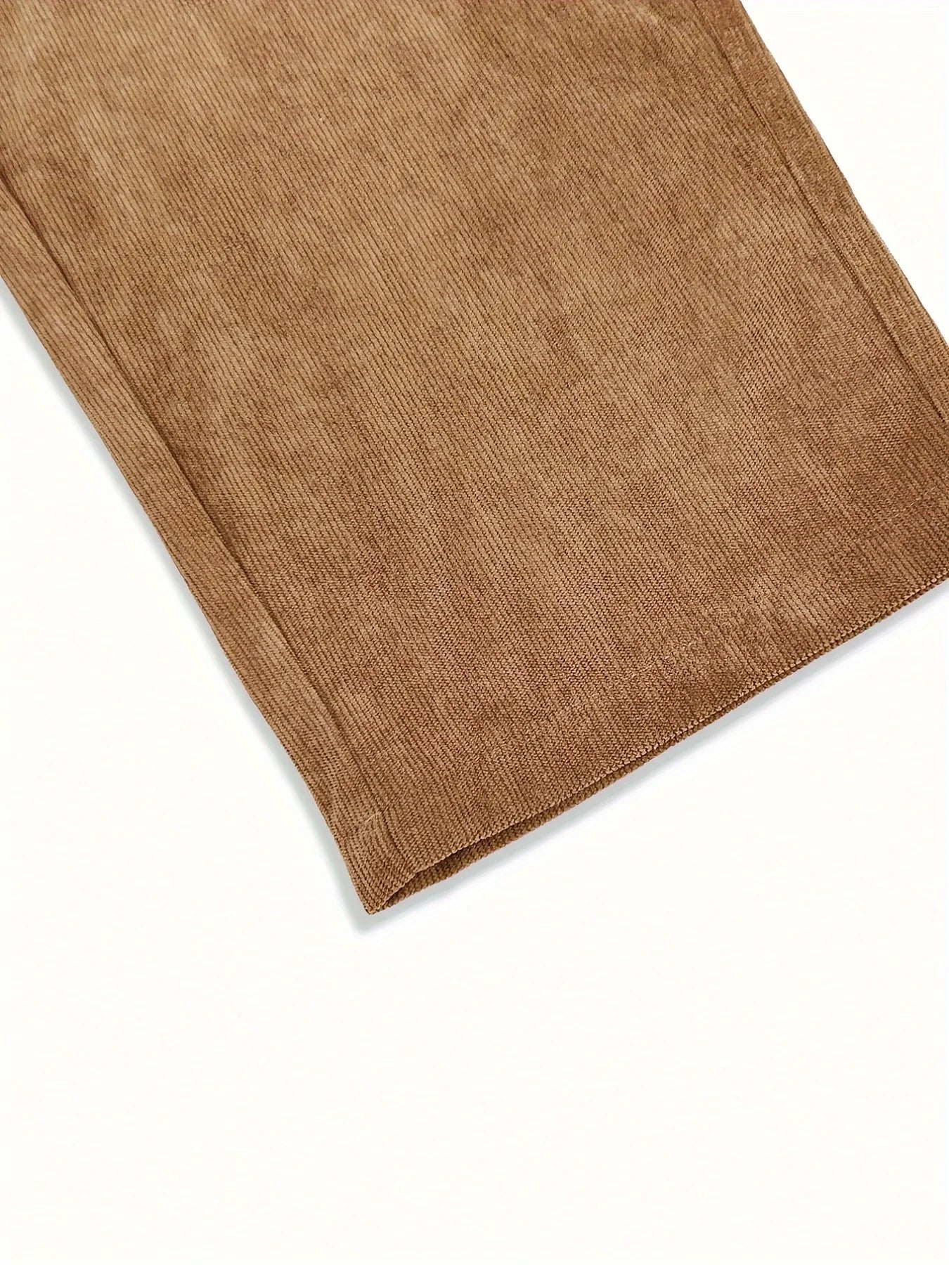 Men’s Corduroy Loose Fit Pants – Elastic Waist Drawstring Casual Trousers