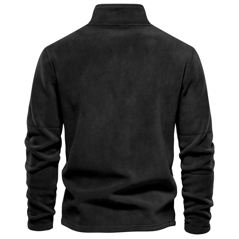 Men’s Thick Fleece Half-Zip Pullover – Warm Winter Sweatshirt - 7 Colours