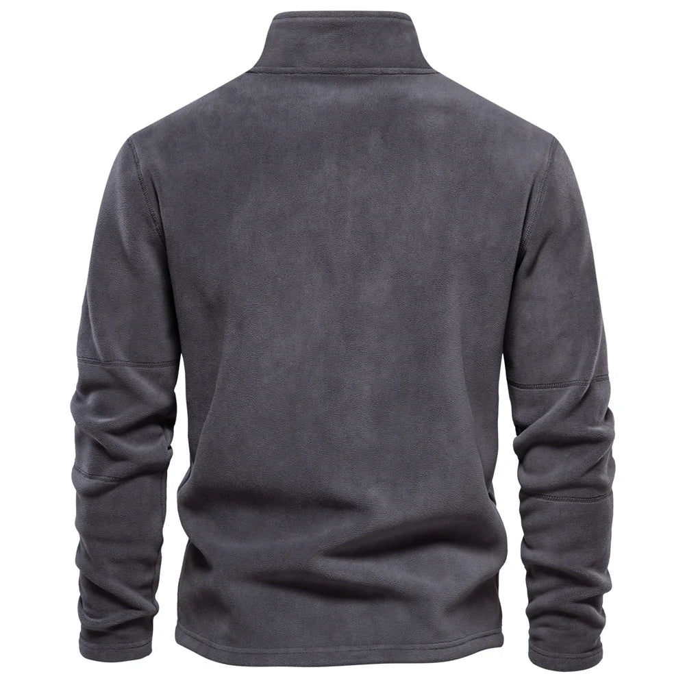 Men’s Thick Fleece Half-Zip Pullover – Warm Winter Sweatshirt - 7 Colours