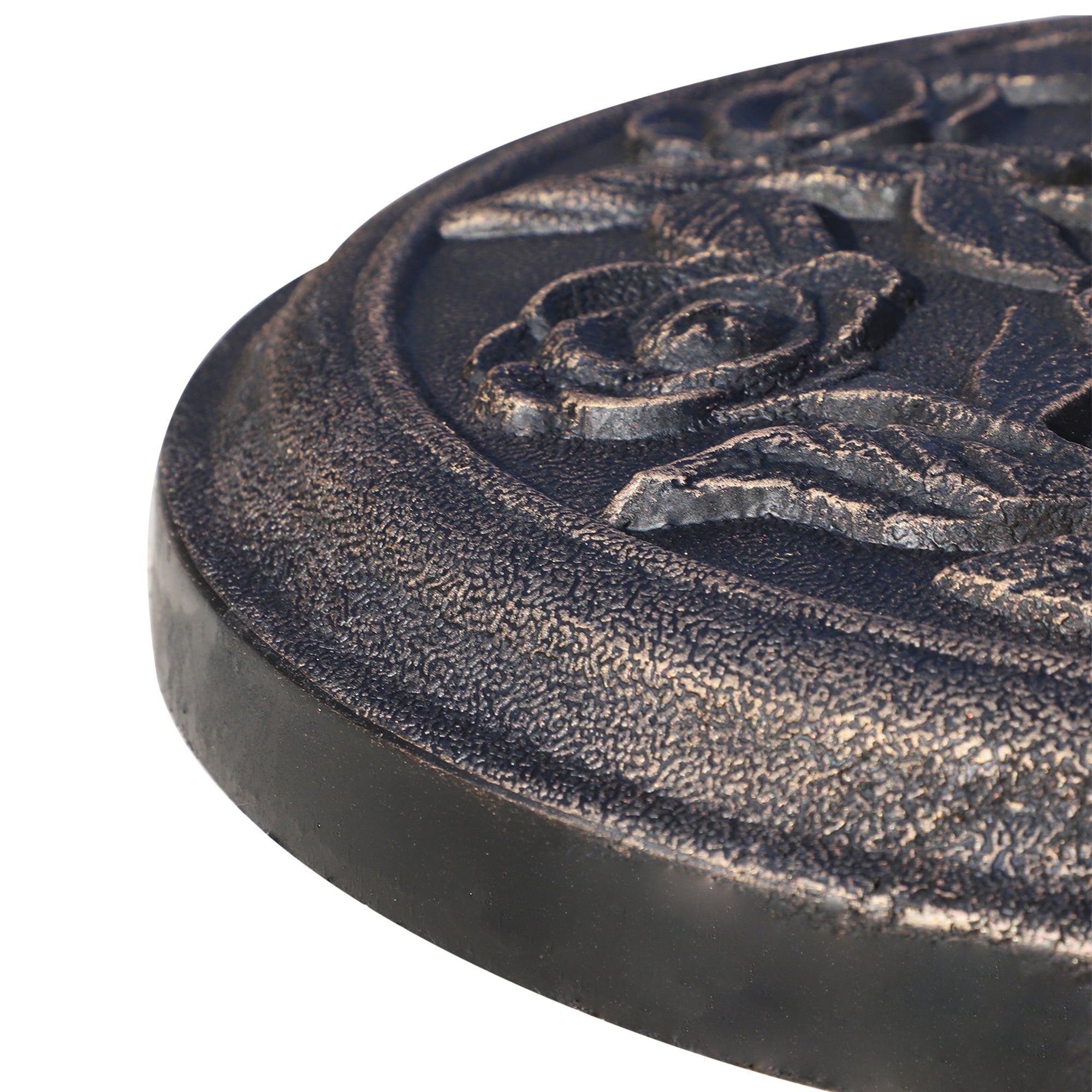 Outsunny 9kg Garden Parasol Base, Round Resin Sun Umbrella Base, Bronze