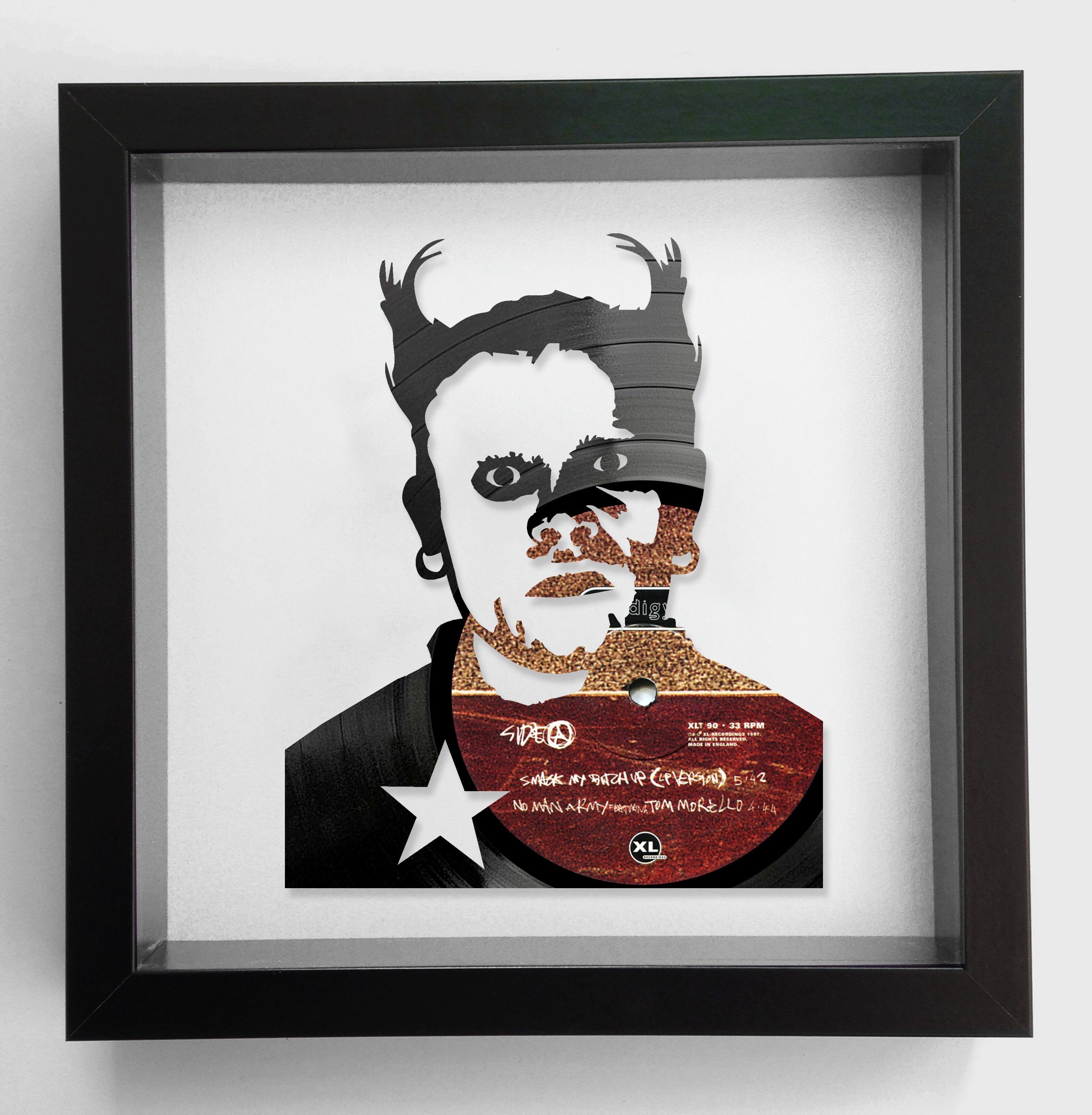 Keith Flint of The Prodigy - Firestarter Framed Original Vinyl Record Art 1996