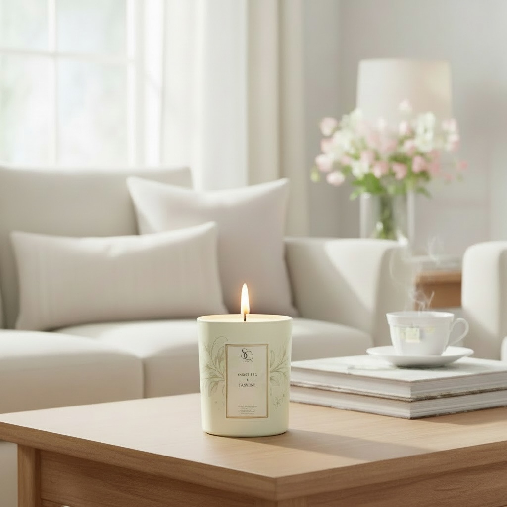 Sweet Pea & Jasmine Odour Eliminating Candle – Luxury Soy Candle 30cl