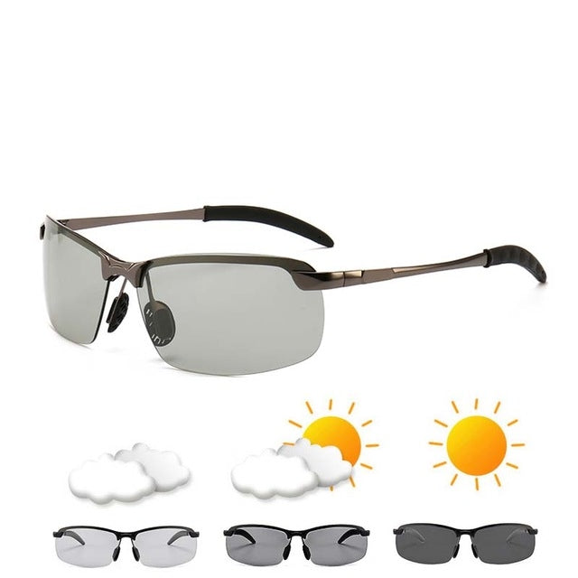 Photochromic Sunglasses Day and Driving Eyewear(Gun Metal)