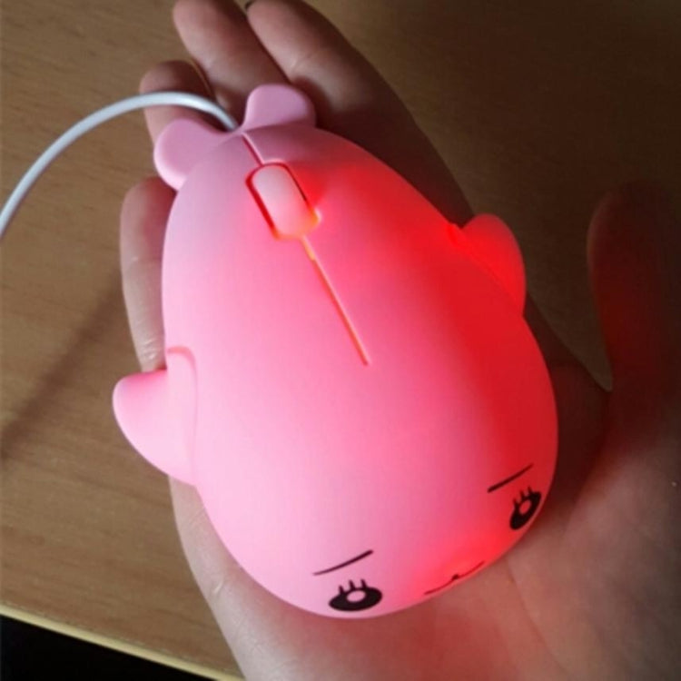 Cute Cartoon Wired Mouse Girl Office Home Laptop Mouse(Blue)