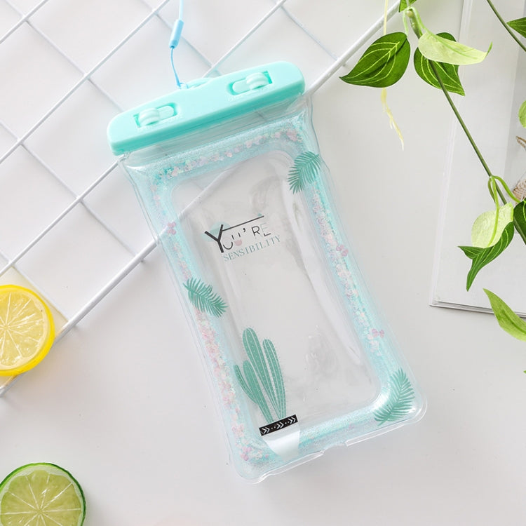 Cartoon Transparent Swimming Inflatable Air Bag Floating Mobile Phone Waterproof Bag, Random Color Delivery, There is a Mine at Home, Green Cactus 1, Green Cactus 2, Green Cactus 3, Alpaca 1, Alpaca 2