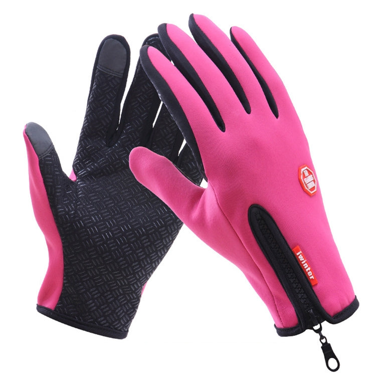 Cycling Gloves Full Finger Neoprene PU Breathable Leather Warm Winter Outdoor Sports Gloves, M, L, XL