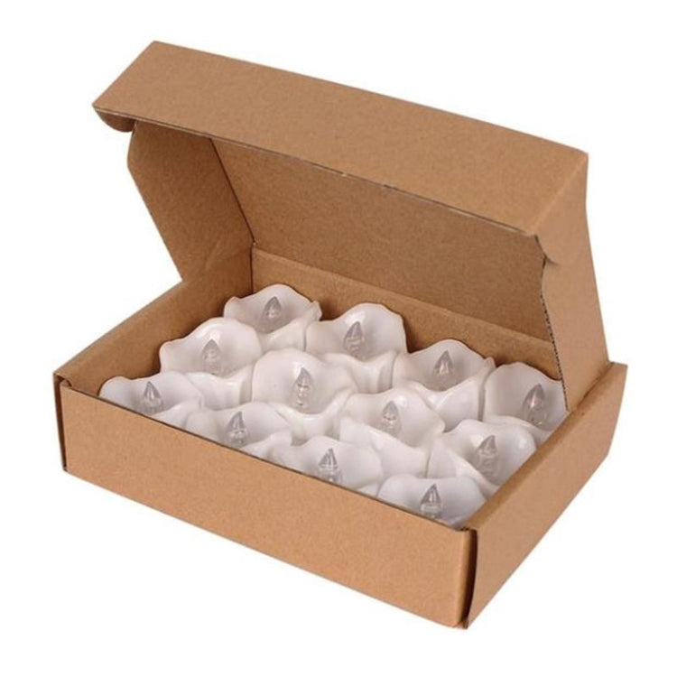12 PCS/Box LED Candle Electronic Tea Wax Simulation Tears Electronic Candle Light Wedding Decoration Candle Light(Warm White)