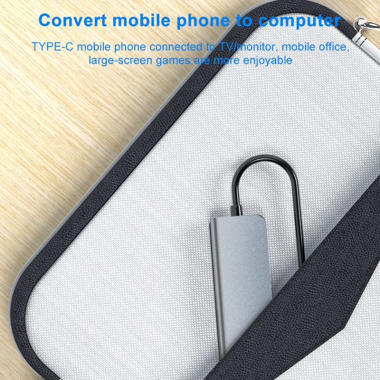 AD-033 6 In 1 USB-C / Type-C To 4K HDMI SD / TF Card Slot PD USB-C / Type-C Charging 2 USB 3.0 Ports Multifunctional HUB Docking Station