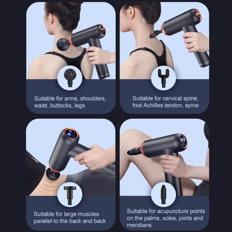 Muscles Relax Massager Fitness Equipment Fascia Gun, Professional Model (Black), Storage Model (Black), Flagship Model (6 Gears Gray), Flagship Upgrade (6 Gears Gray), Flagship Upgrade (6 Gears Green)