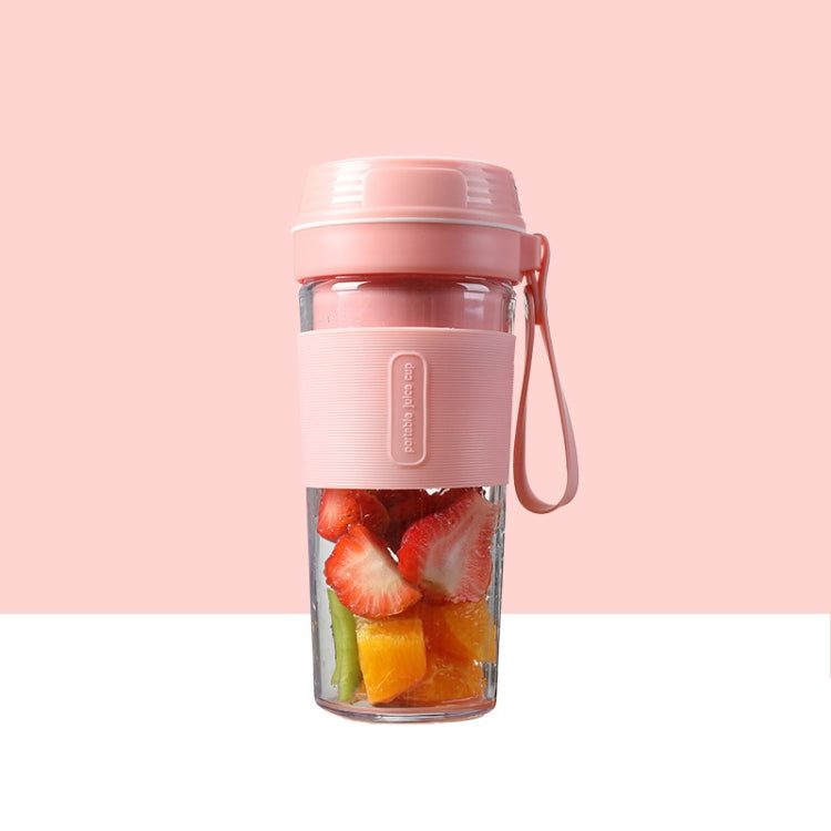 FS1300 Mini Juicer Home Portable Cooking Machine Student Juice Cup Juicer, Cherry Blossom Double Blade, Gem Blue Four Blade, Cherry Blossom Four Blade
