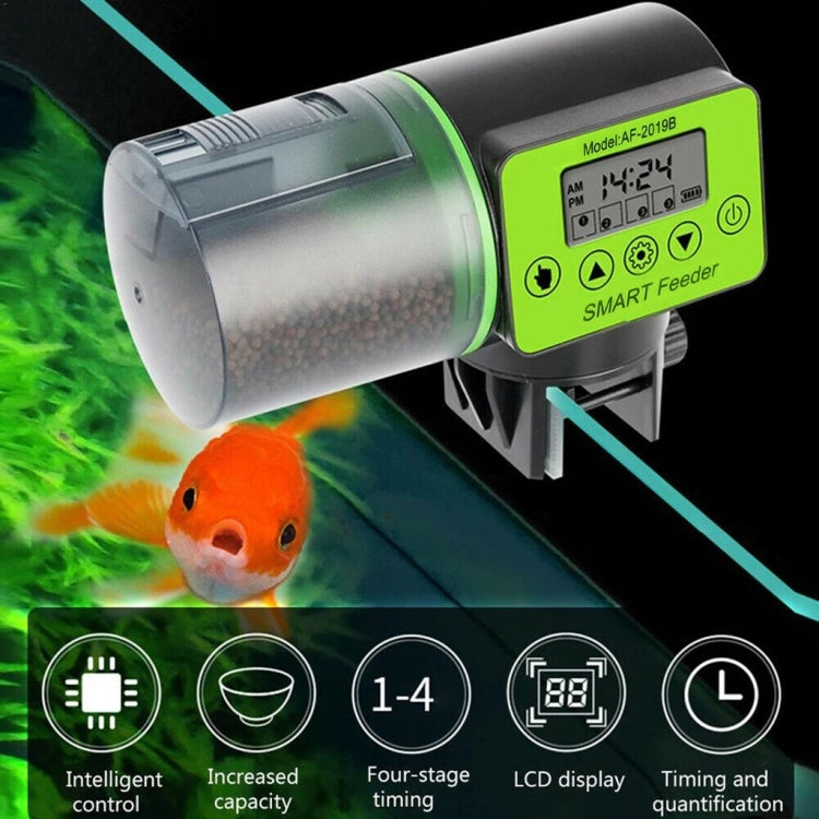 AquaBlue Fish Tank Intelligent Timing Automatic Feeder Aquarium Goldfish Feeder Large Capacity Fish Feeder,Model:, AF-2019A, AF-2019B English Version, AF-2019C Lithium Battery Charging, AF-2019B + Square Feeding Circle, AF-2019B + Round Feeding Circle
