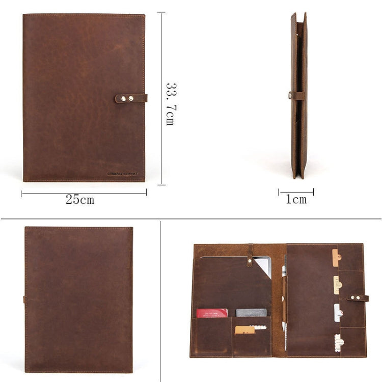 CONTACTS FAMILY CF2002 Retro Crazy Horse Texture Multifunctional Protective Cover Leather Case for iPad Pro 12.9 2020 / 2021 / 2018