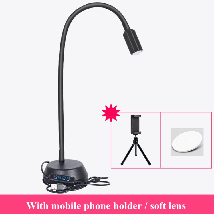 LED Jewelry Photo Spotlights Table Lamps Take Wenwan Diamond Jadeite Jade Live Lights Fill Light Spotlight Can Be Adjusted,Style: Single Head Basic Version
