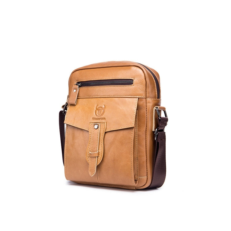 BUFF CAPTAIN 053 Men Leather Shoulder Messenger Bag First-Layer Cowhide Large Capacity Briefcase, Specification:, Large (Yellow Brown), Small (Yellow Brown), Large (Black), Small (Black), Large (Dark Brown), Small (Dark Brown)