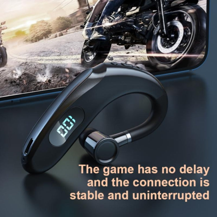 Q20 Bluetooth 5.2 Business Digital Display Sports Earhook Stereo Earphone, Q20 Green, Q20 Pink, Q20 Yellow, Q20 Blue, Q20 Black, Q20 White