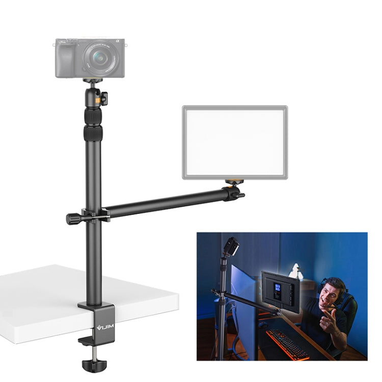 Vijim LS02 Live Desktop Extension Arm Light Stand For Ring Light DSLR Camera, Vijim LS02