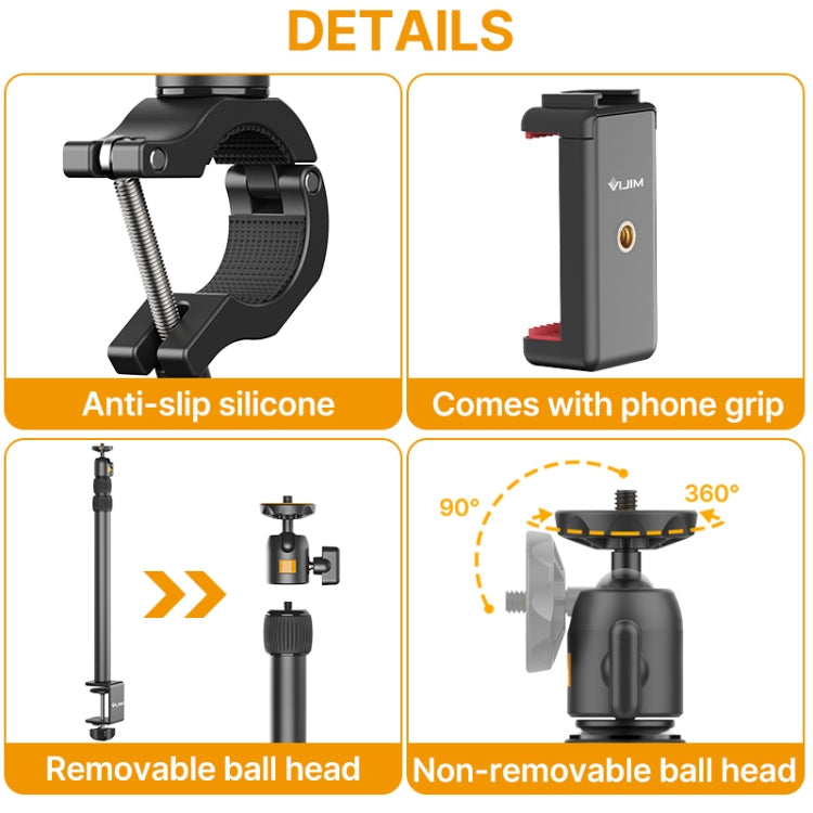 Vijim LS02 Live Desktop Extension Arm Light Stand For Ring Light DSLR Camera, Vijim LS02