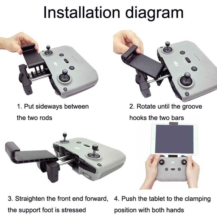 RC Tablet Extension Bracket For DJI Mavic 3 / Air 2 / Air 2S / Mini 2, Style: Large+For Apple Line
