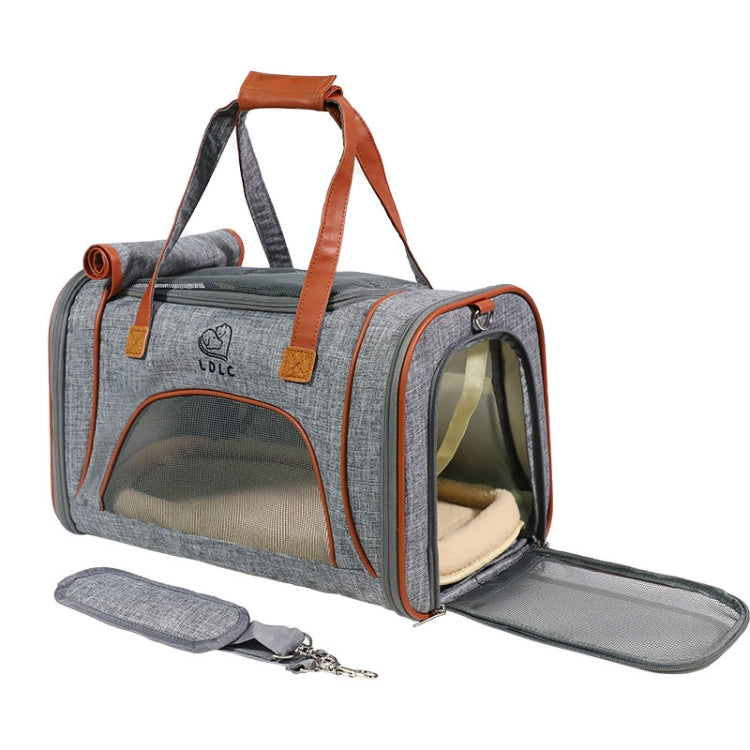 LDLC QS-012 Pet Outing Portable Breathable Foldable Tote Bag, Ginger Yellow, Denim Blue, Light Grey, Dark Gray, Light Pink
