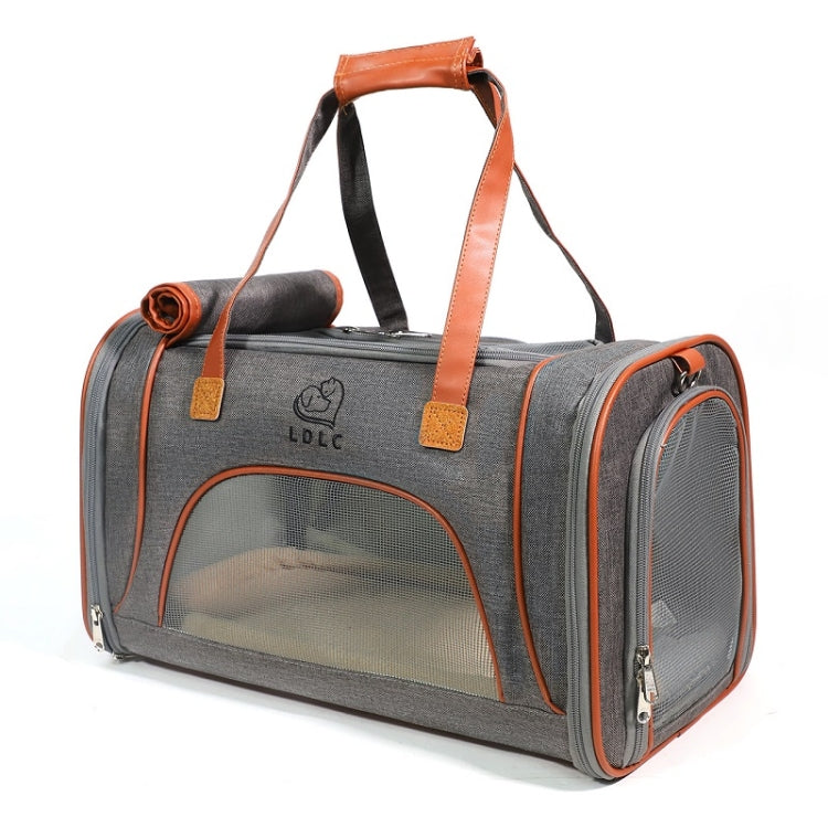 LDLC QS-012 Pet Outing Portable Breathable Foldable Tote Bag, Ginger Yellow, Denim Blue, Light Grey, Dark Gray, Light Pink