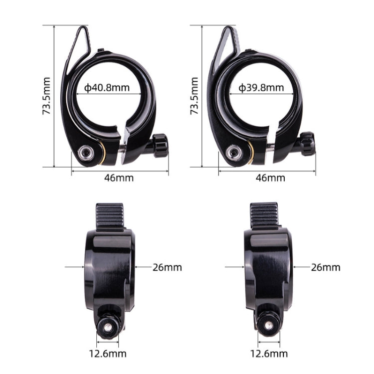 ZTTO Folding Bicycle Seatpost Clamp Retrofit Accessories, 39.8mm (Red)