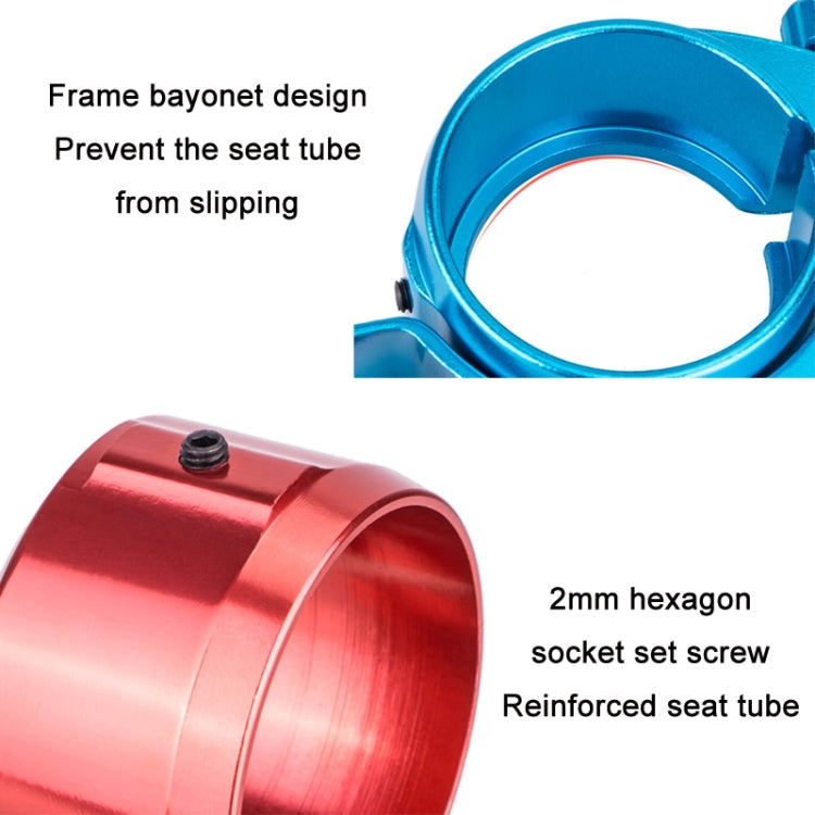 ZTTO Folding Bicycle Seatpost Clamp Retrofit Accessories, 39.8mm (Red)