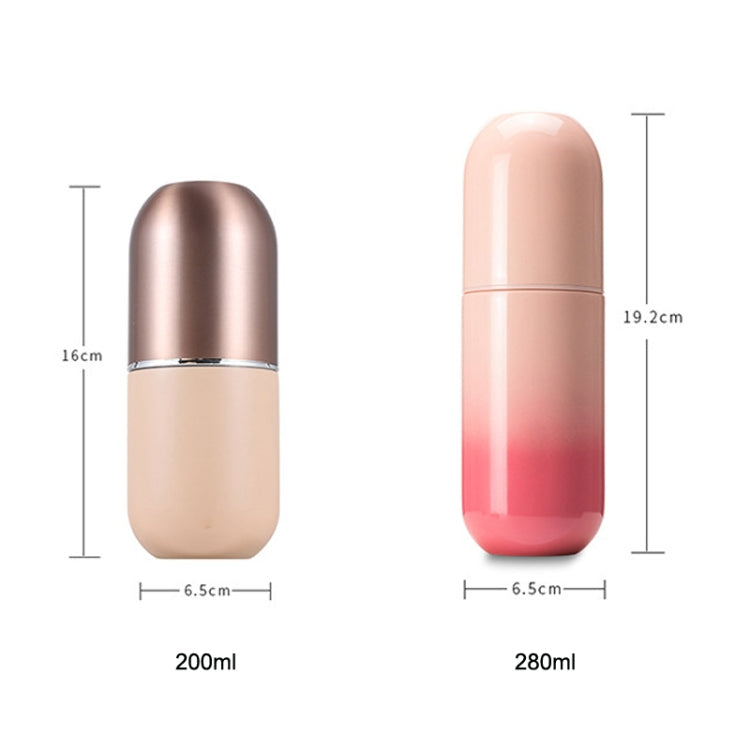 Shoke Portable Mini Insulation Cup 316 Stainless Steel Capsule Cup, Capacity: 280ml(Red Gradient)