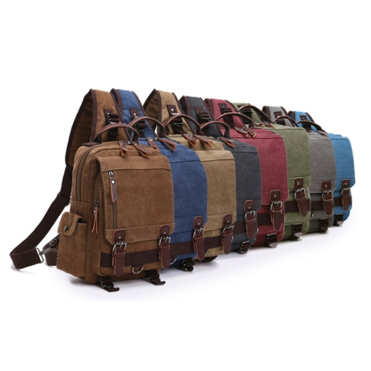 Outdoor Travel Messenger Canvas Chest Bag, Color: Brown
