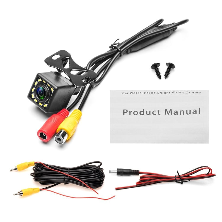 R0003 LED Fill Light External Reversing Video Camera HD CCD Car Camera 12 Lights Camera(P System)