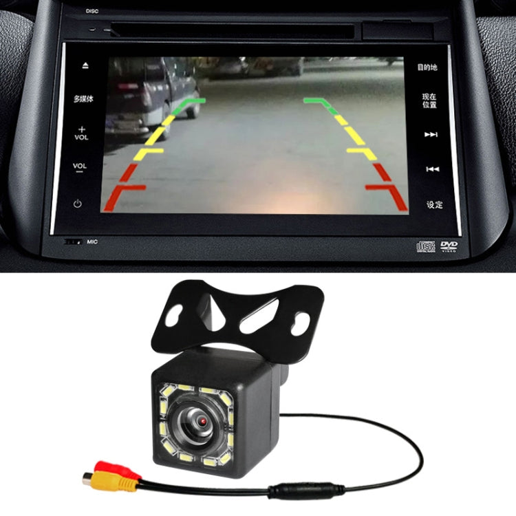 R0003 LED Fill Light External Reversing Video Camera HD CCD Car Camera 12 Lights Camera(P System)