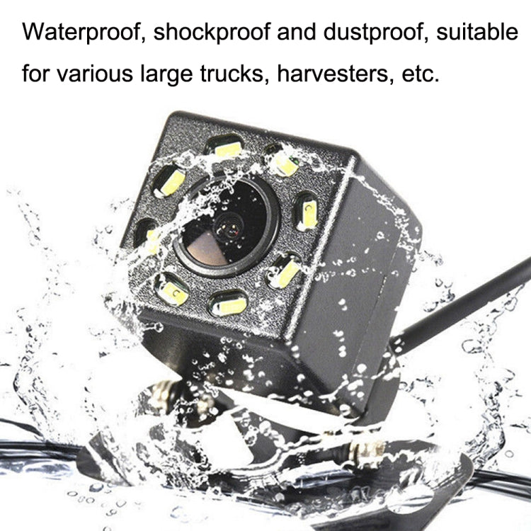R0003 LED Fill Light External Reversing Video Camera HD CCD Car Camera 12 Lights Camera(P System)