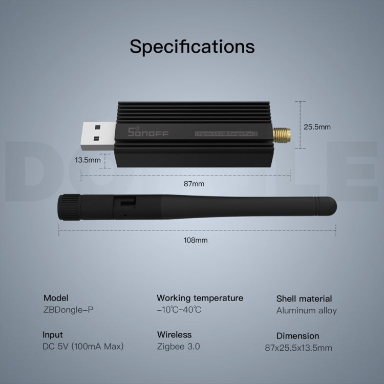 Sonoff ZBDongle-E ZigBee 3.0 USB Gateway Smart Home ZigBee Bridge