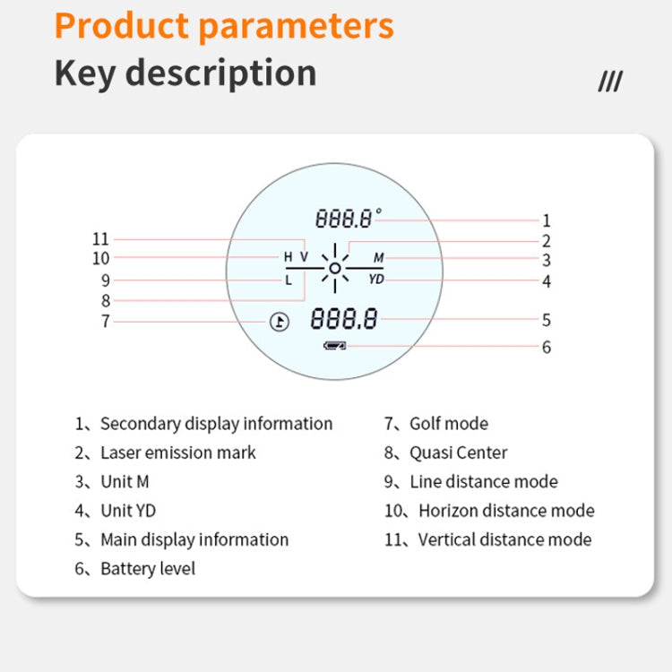 ARTBULL LS-650 Outdoor Golf Laser Rangefinder 650m Altimeter Telescope, LS-650
