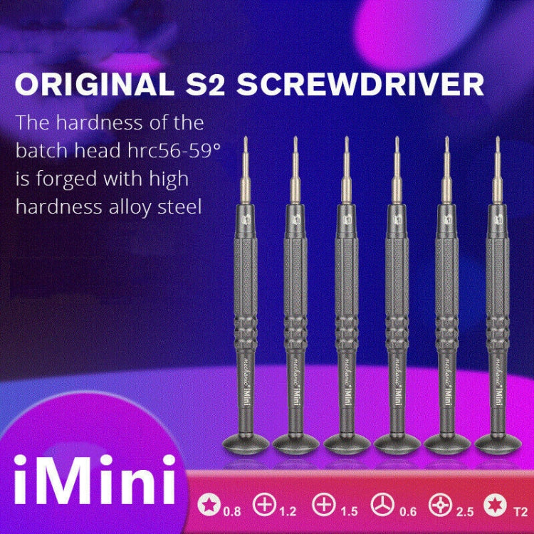 MECHANIC iMini Series Mobile Phone Glasses Screw Batch Clock Tool, Series: T2