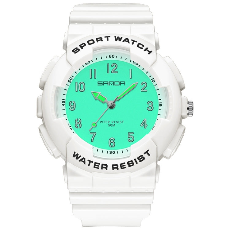 SANDA Small Fresh Digital All-match Waterproof Luminous Student Watch