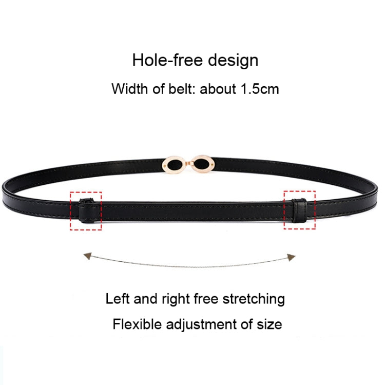 Women Thin Waistband Retro Versatile Clothing Accessories Slim Waist Belt(White)