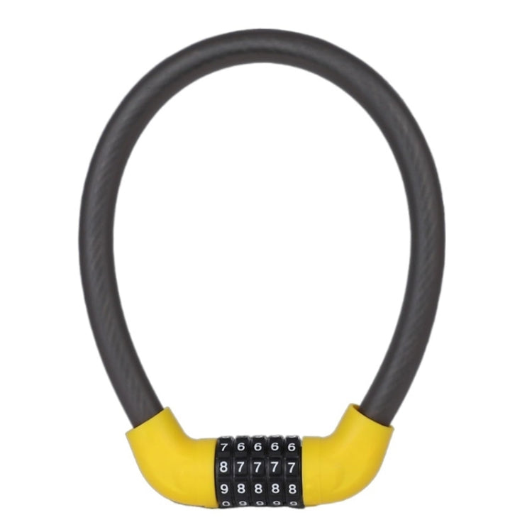 Bicycle And Electrical Vehicle 5-Digit Combination Lock Safety Anti-Theft Cycling Lock, 57 x 1.72cm, 40 x 1.72cm