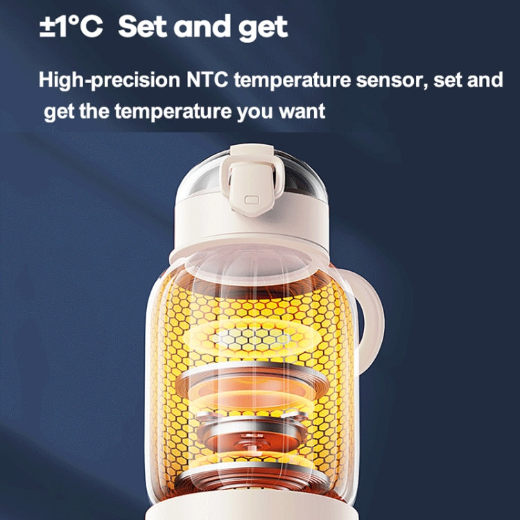 400ml Wireless Instant Water Warmer Electric Kettle For Baby Formula With 15000 MAh Battery Capacity(Pink)
