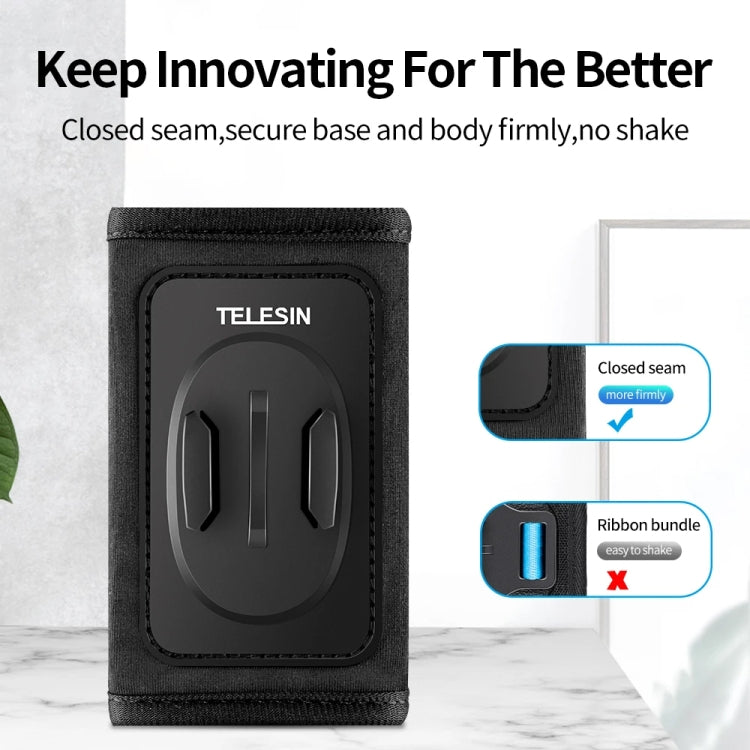 TELESIN Backpack Shoulder Strap Bracket Mount for GoPro Hero / Insta360 / SJCAM / DJI Action Accessories, Spec: Only Strap Mount