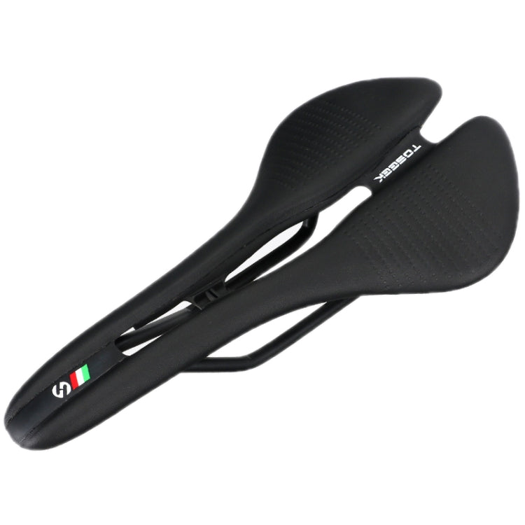 TOSEEK Mountain Bike Saddle Road Bicycle Seat Accessories, Black, Red, Black Red, Black Yellow