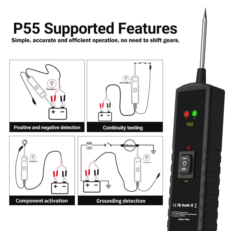 Automotive Electrical Circuit Tester System Short Circuit Tracking Positioning Diagnostic Instrument, P55