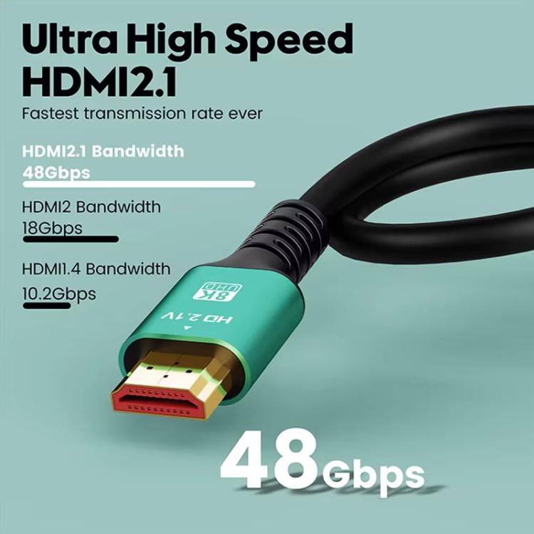 HDMI 2.1 8K HD Cable Connecting TV Computer Projector Video Cable, 1M, 1.5M, 3M, 5M